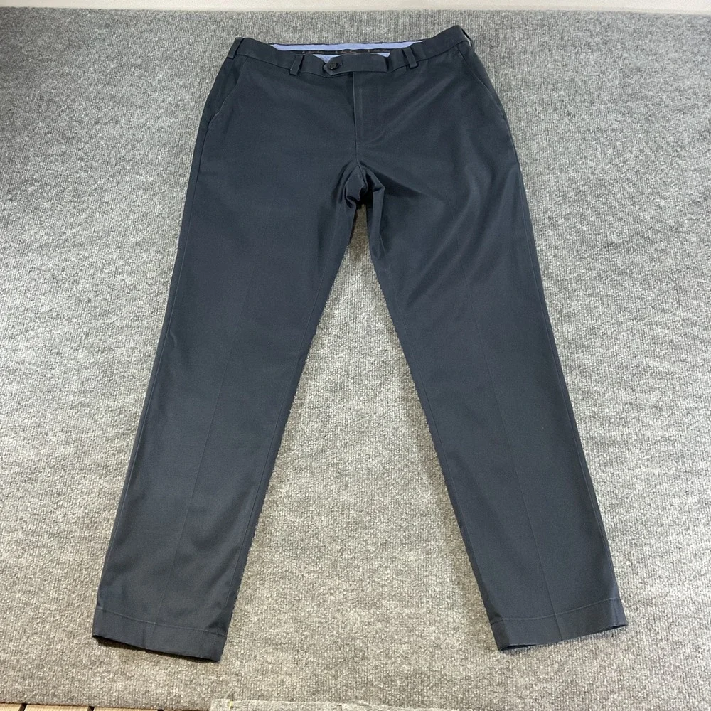 Brooks Brothers Advantage Chino Milano 35x31 Navy Slim Fit Lightweight Stretch D
